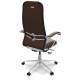 Эргономичное кресло руководителя Ergolife комплект 6 коричневая перфорированная кожа. Фото товара с разных ракурсов.