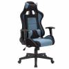 Игровое кресло "GT Racer GM-100", две подушки, ткань, черное/голубое, 531818