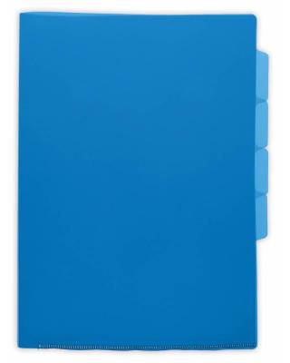 Папка-уголок Бюрократ -E366BLU 5 уровн. A4 пластик 0.15мм синий